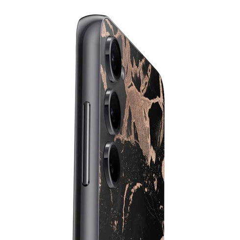 Black and Rose Gold Marble Split Galaxy A14 5G Skin